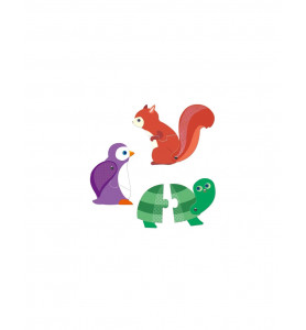 Puzzle duo articulo animaux - Djeco  DJ08175