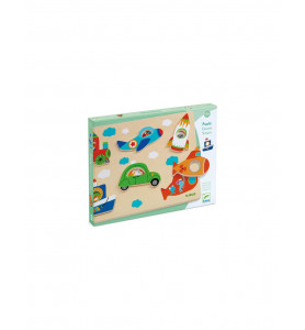 Puzzle bois coucou vroum - Djeco DJ01063