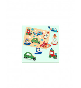 Puzzle bois coucou vroum - Djeco DJ01063