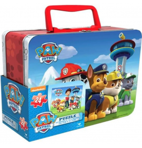LA PAT' PATROUILLE - Grande Valisette de 2 Puzzles Lenticulaires - 24 pièces - En métal