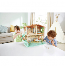 Hape Poupée maison de jungle des tigres Green Planet Explorers bois E3412