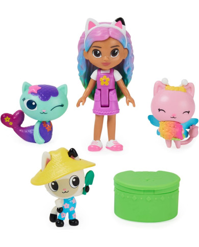 Coffret Gabby et Ses Amis - 4 Figurines Gabby Chat Et 1 Accessoire