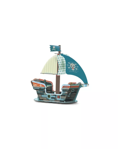 Bateau pirate décor Pop to play 3D - Djeco DJ07709